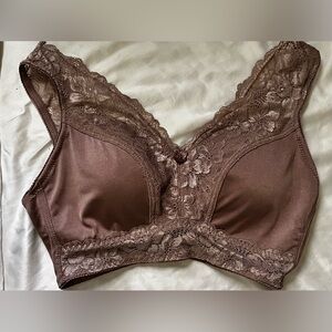 RHONDA SHEAR~MOCHA PADDED~ LACE CAMI BRA~LG